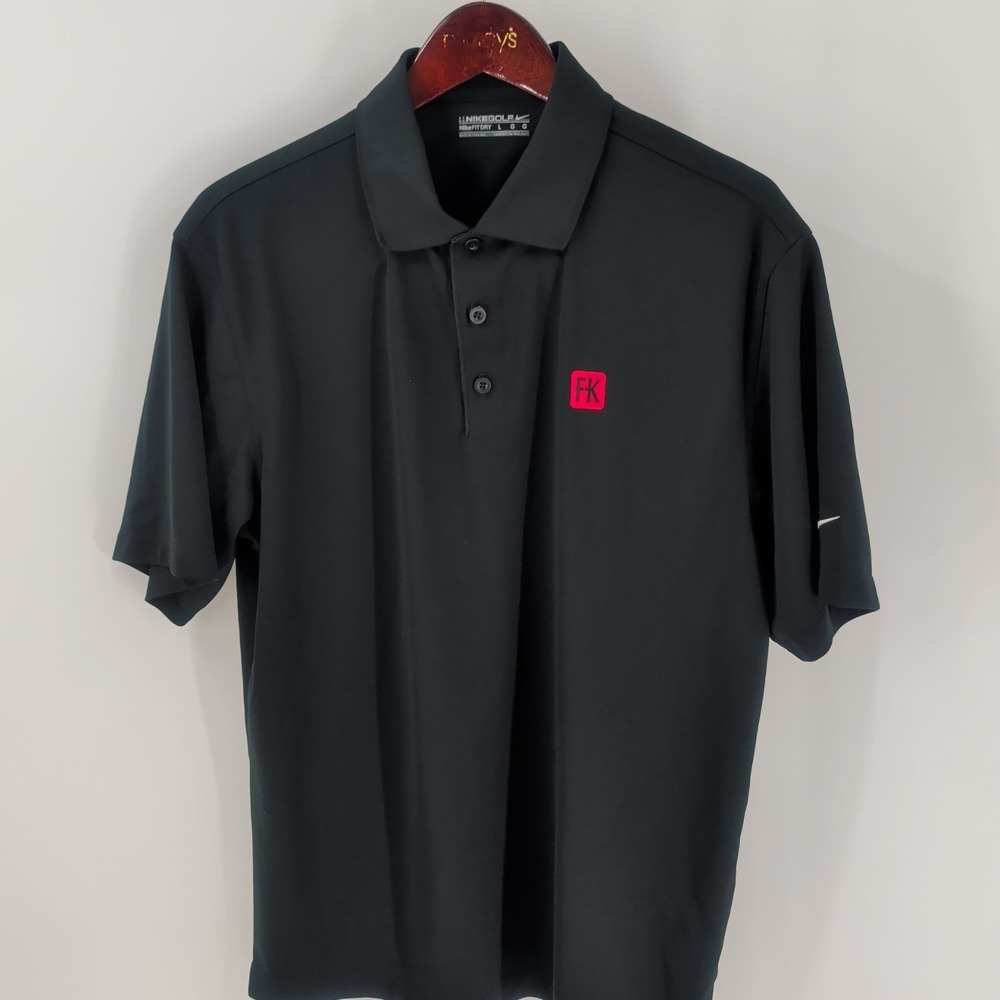 Nike Golf Fit Dry Short‎ Sleeve Performance Classic Polo Shirt Black Size L